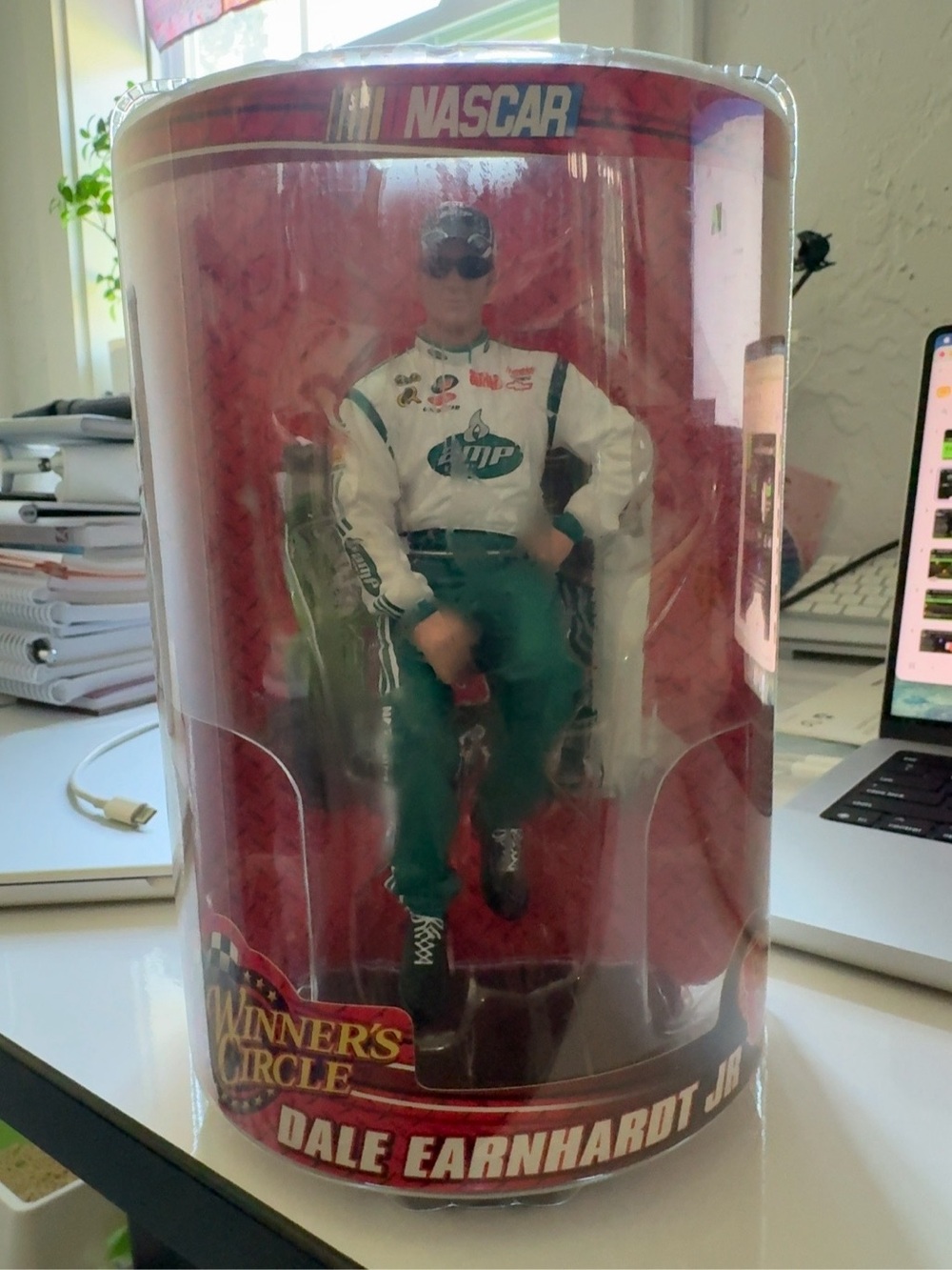 NASCAR Dale Earnhardt Jr. Winner's Circle 7Up Racing Figure - White & Green